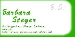 barbara steyer business card